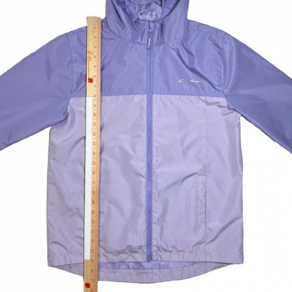 Eddie Bauer Kids Windbreaker Jacket Lavender Long Sleeve Girls Large 14-16
